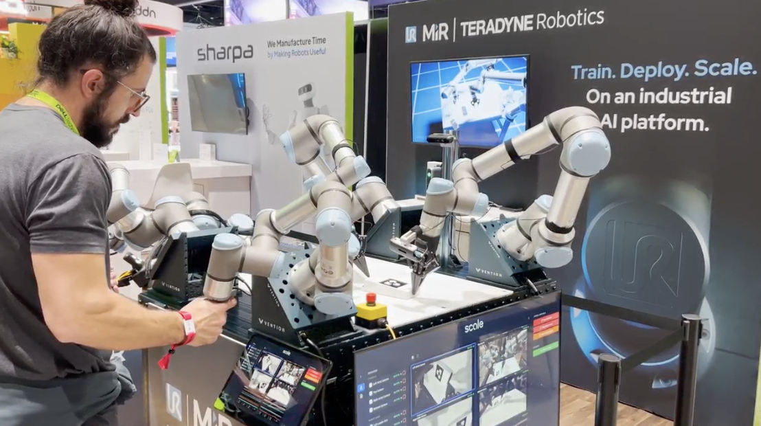 Universal Robots imitation-learning demonstration at GTC 2026